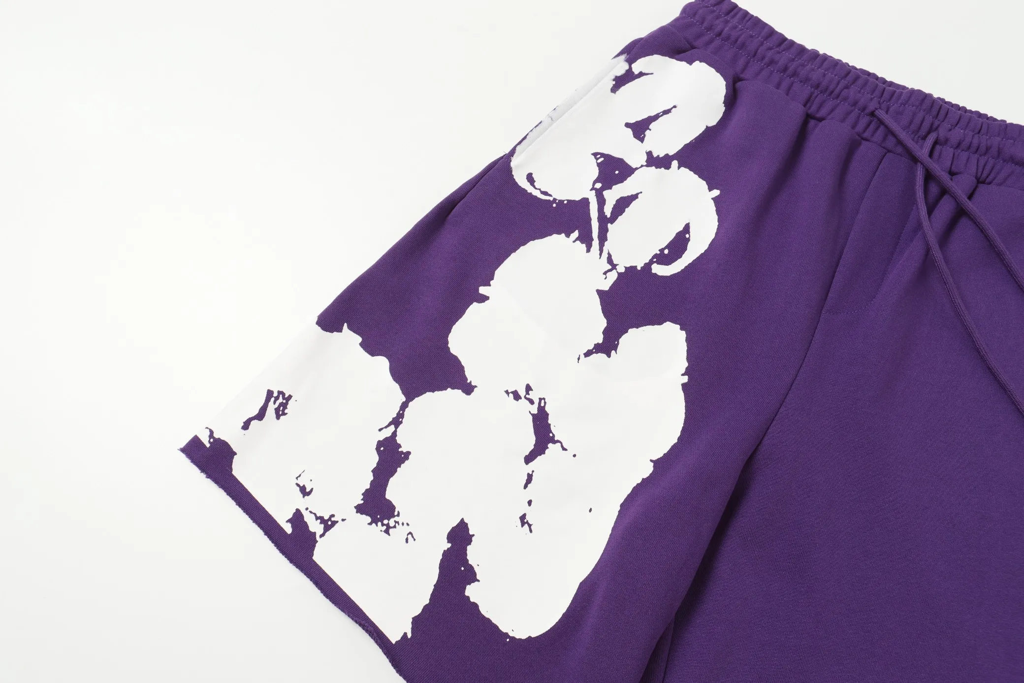 8622#DENIM TEARS Kapok European and American fashion brand high-quality shorts set Color Black Gray Purple Size S-XL